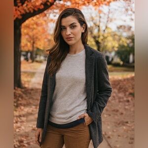 Boden Cotton Crew Jumper Sweater Gray Size XS